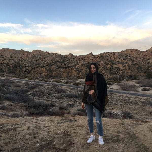 Teen in desert